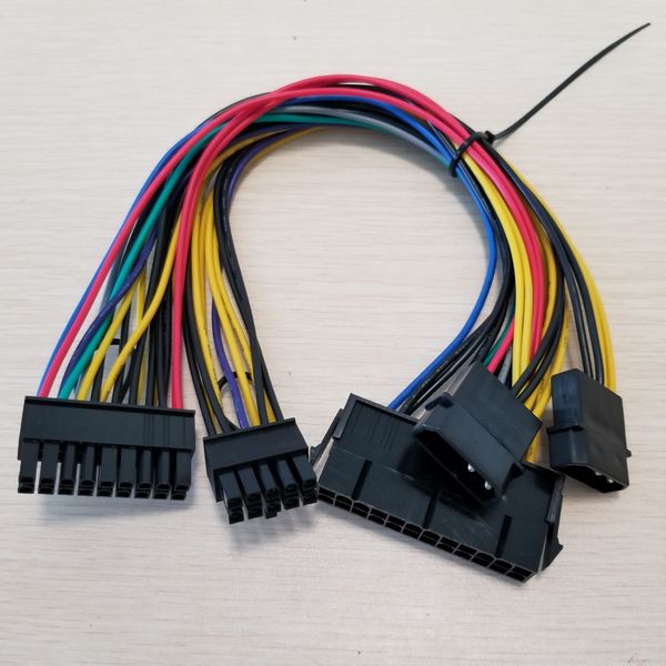 

10pcs/lot motherboard atx 24pin to ide 4pin molex 18pin + 10pin adapter power cable for hp z800 workstation mainboard 30cm