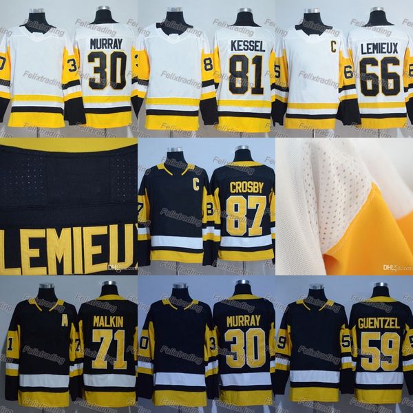 

2017-2018 New Season 59 Jake Guentzel 30 Matt Murray 81 Phil Kessel 71 Evgeni Malkin 87 Sidney Crosby 66 Mario Lemieux Hockey Jersey