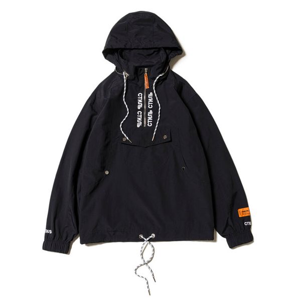 

Heron Preston куртки 2018 Новый 24 час Психо половина Zip Heron Preston куртка анорак Limited водонепр