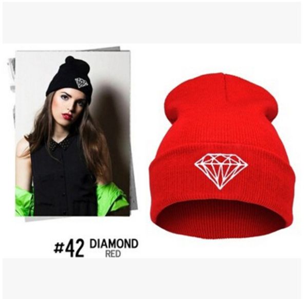 

8 color winter hat cap beanie wool knitted men women caps hats diamond embroidery skullies warm beanies hip hop knitted hat fashion headwear, Blue;gray