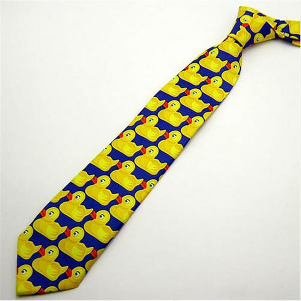 

yellow funny rubber duck tie men's fashion casual fancy ducky professional necktie how i met your mother new 1pc cute ducky tie, Blue;white