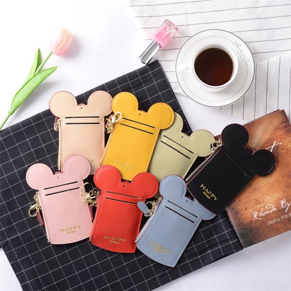 

cartoon card cover key case lanyard neck strap card holder name credit card holders coin purse ib699