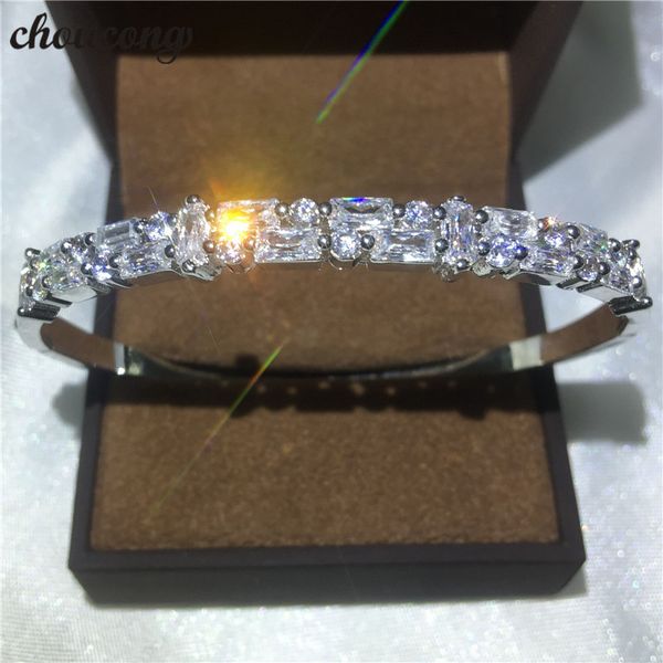 choucong Braccialetto infinito di nuovo stile Braccialetto di nozze per feste in oro bianco con diamanti per le donne Accessori di moda