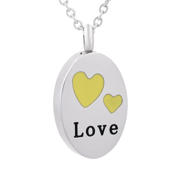 

ijd9830 water drop shape ashes keepsake memorial jewelry stainless steel ashes keepsake cremation urn necklace, Silver