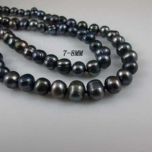 

unique pearls jewellery store,black potato round freshwater pearl necklace,120cm long pearl jewellery,perfect lady's party gift, Silver