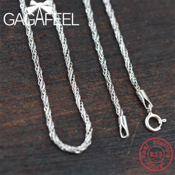 

gagafeel link chains necklace 100% real 925 sterling silver necklaces vintage jewelries for women pendant accessories