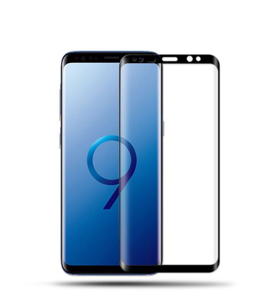 Real curvo vidro temperado 3d protetor de tela de cobertura completa para samsung galaxy s10 s9 s8 s7 s6 borda nota 8 9