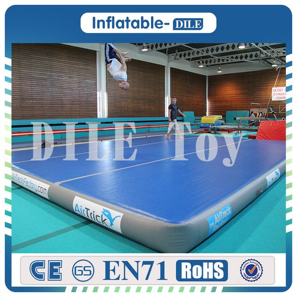 

gym use 4x4x0.2m inflatable air track tumbling floor gymnastics training pad gym air mat taekwondo with air pump