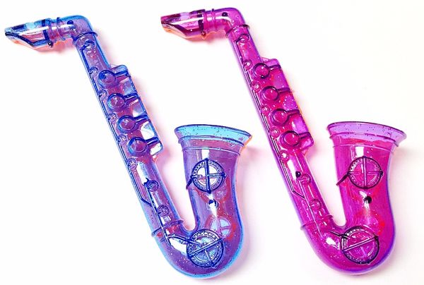 

2 pc saxophone whistle music sound noise maker toys pinata bag filler birthday party favor gift cake decoration carnival