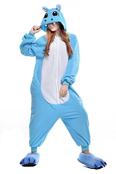 

animal pajamas homewear hippo cosplay costume, Black