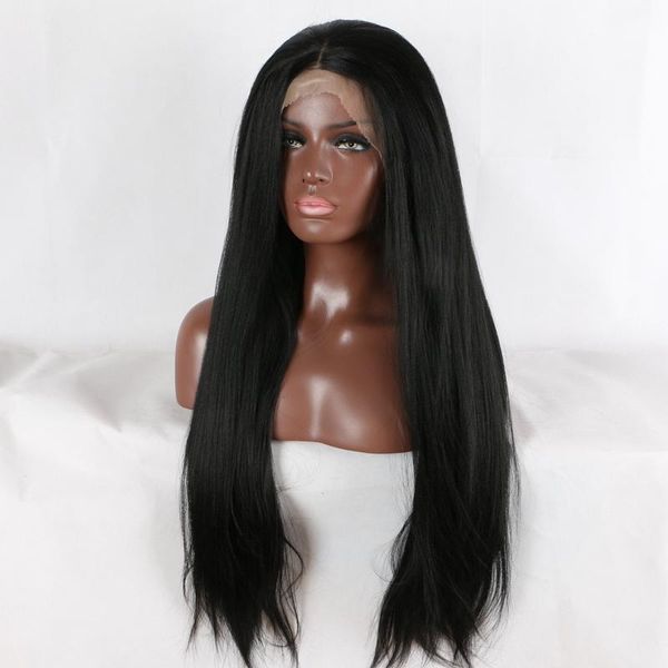 Lace Front Wigs 26 Inch 1b Long Black Wig Wavy Hairstyles For