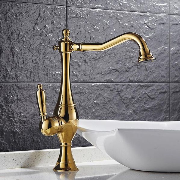 2019 Brass 360 Degree Nickel Or Gold Kitchen Faucet Sink Faucet