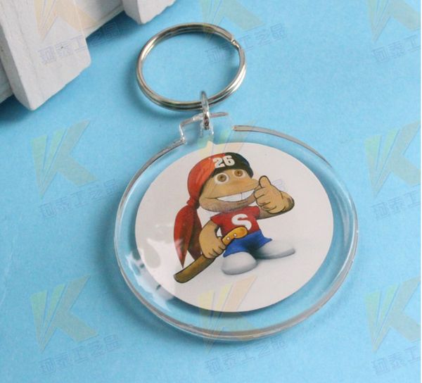 

170pcs blank acrylic round circle keychains insert p keyrings 1.8''/4.6cm