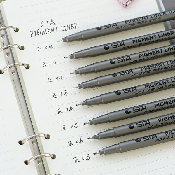 

8 pcs/ lot black gel pens simple design what up pen for signature office school stationery canetas escolar 0.3/0.4/0.5/0.6 mm