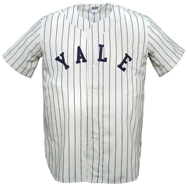 

Yale University 1948 Home Jersey 100% Stitched Embroidery Logos Vintage Baseball Jerseys Custom Any Name Any Number Free Shipping