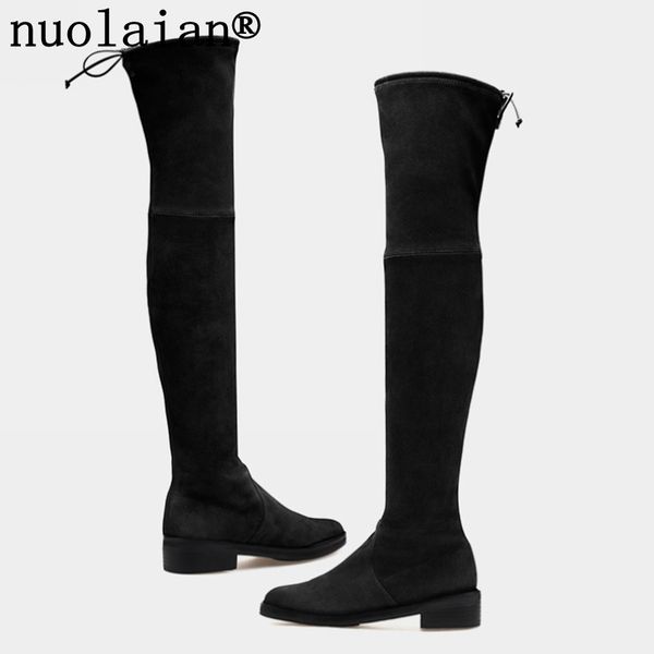 botas altas negras mujer