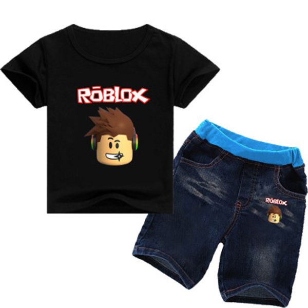2020 2 8years 2018 Kids Girls Clothes Set Roblox Costume Toddler Girls Summer Clothing Set Boy Summer Set Tshirt Jeans Shorts From Zbd123 12 7 Dhgate Com - boy shorts roblox