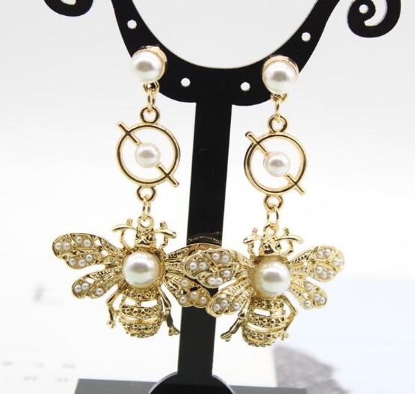 

Top Quality Luxury Dangle Earring Women Designer Pearl Earring Famous European Brand High Quality Jewelry Gift 019