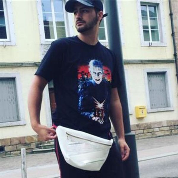 

Box Logo 18SS Hellraiser Hell on Earth Tee Ghost Men Women Summer Breathable Cool Short Sleeves Casual Street Skateboard T Shirt HFYMTX220