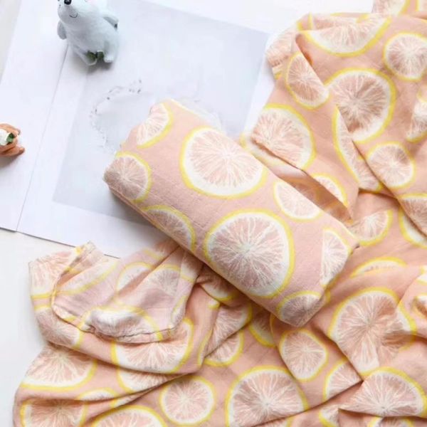 

grapfruit 70% bamboo cotton baby swaddle muslin blankets newborn blankets ins gauze infant wrap sleepsack swaddleme bath towel