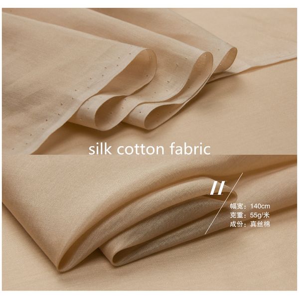 

134cm*50cm mulberry silk cotton fabric silk natural cotton fabric inner lining ptchwork diy tissu sewing cloth, Black;white
