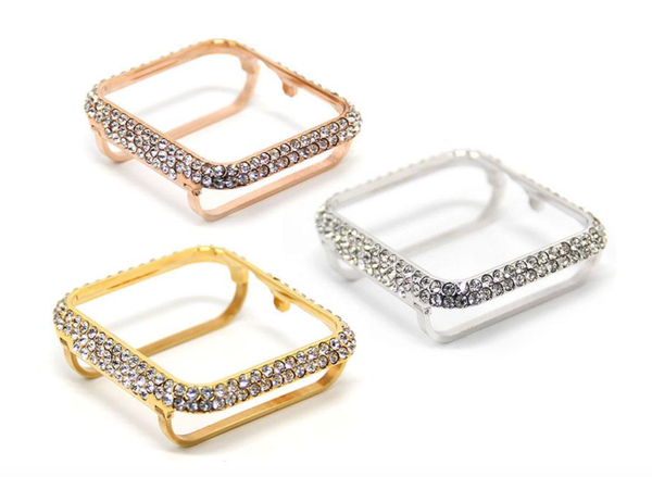 

38mm 42mm For Apple Watch series 1 series 2 series 3 18K platinum bezel case rhinestone diamods Watch Crystal Bezel