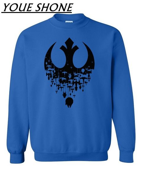 

hombres сломанный восстание кофты jedi rebel хлопок флис джерси пуловер пальто дарт вейдер мужской фитнес основные спортивная одежда, Black