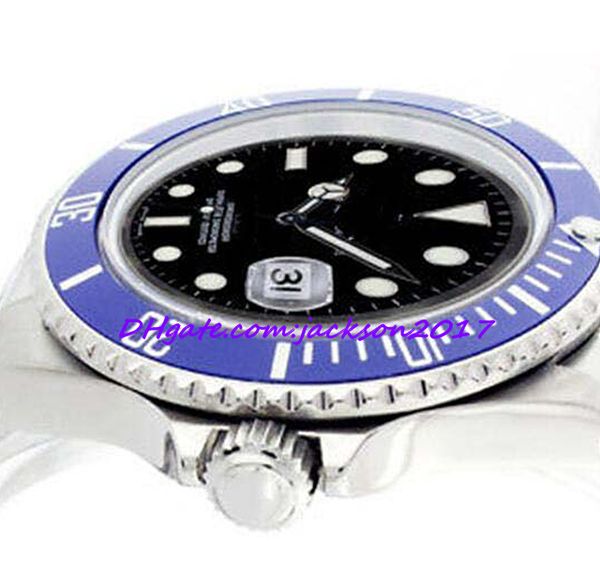 

factory supplies men's watches stainless steel black dial blue 40mm sport / casual watch, Slivery;brown