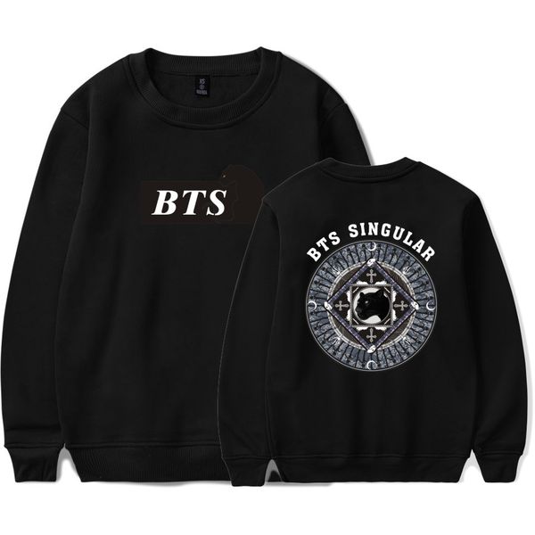 

k-pop sweatshirt women love yourself bangtan boys bts print capless sweatshirt mens hip hop female fans closthes, Black