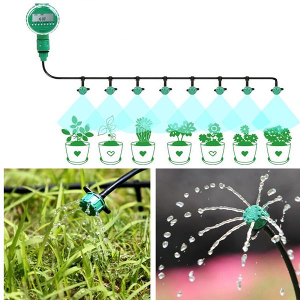 

garden watering kits for flower water diy micro drip irrigation flow plant self watering garden hose kits with timer be02