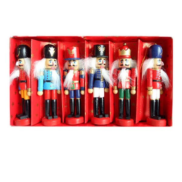 

6pc et wooden nutcracker chri tma tree decoration fa hion gift for children kid toy chri tma pendant home decor ker t