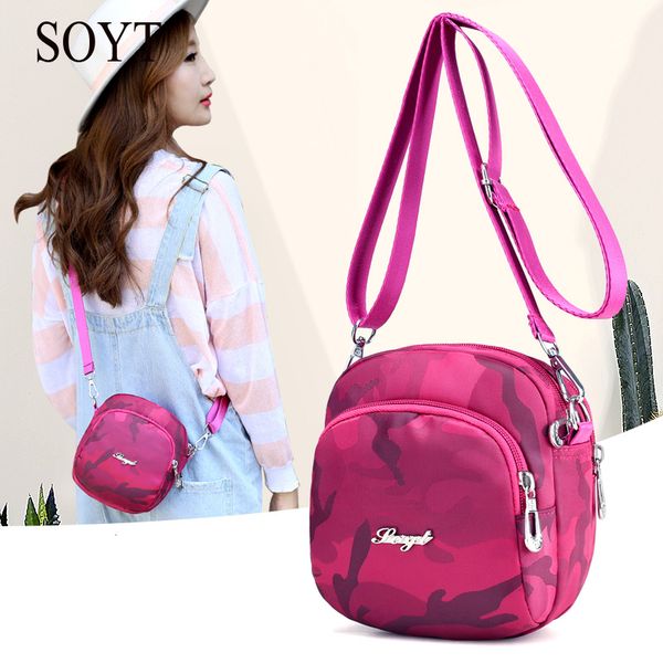 

summer style mini handbag women messenger bags waterproof nylon camouflage shoulder bag ladies crossbody bags bolsa feminina