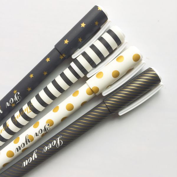 

48 pcs/lot 0.35 mm love five-pointed star dot gel pen signature pen escolar papelaria school office supply promotional gift