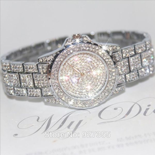 

New 2018 High Quality Austrian Crystal Luxury Women Rhinestone Watch Woman Dress Watches Woman Female Gift Watches Drop ShipY1883104