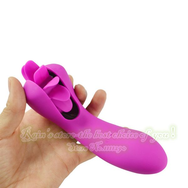 RainJack 10-Gang-Rotation Oralsex Zunge lecken Spielzeug G-Punkt vibrierender Klitoris-Stimulator Sexspielzeug für weibliche Frauen D18111203