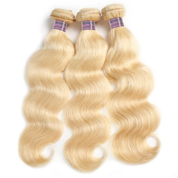 

brazilian hair 613 body wave hair bundles 3pcs blonde color fashion 10a malaysian peruvian virgin human hair extensions selling, Black