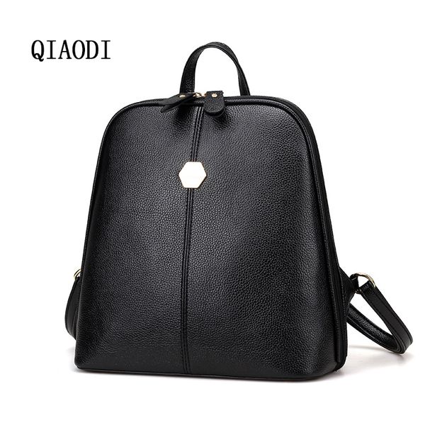 

qiaodi brand women pu leather mini backpack for girls fashion casual female travel bags cute shoulder bags school backpacks