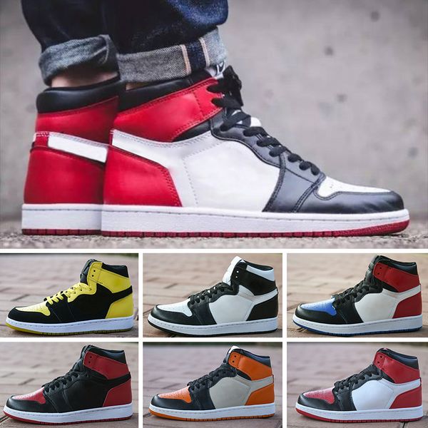 

basketball shoes Новые без коробки 1 красная черная белая мужская обувь оптовые тренеры н