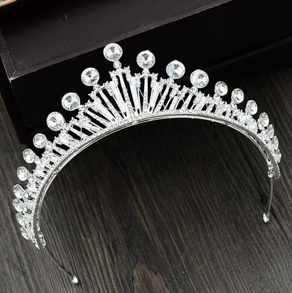 

new brides crown, headwear, luxurious atmosphere, wedding princess, crown crystal wedding dress and accessories, Silver
