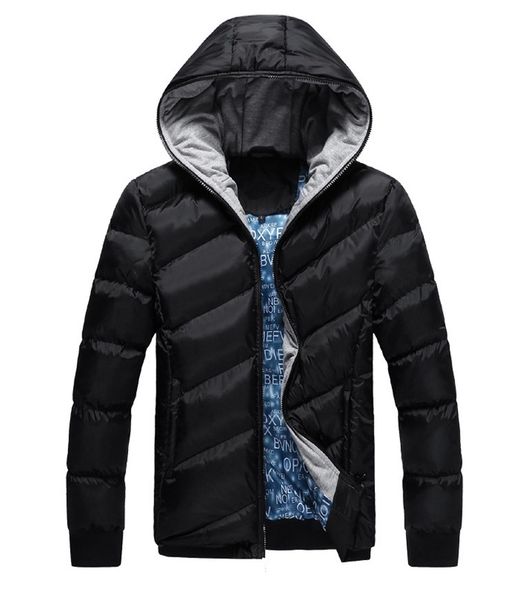 

winter jacket men brand parka men clothing zipper cotton padded hooded thick quilted jackets coat mens hoodies plus size 5xl wholesale, Black;brown