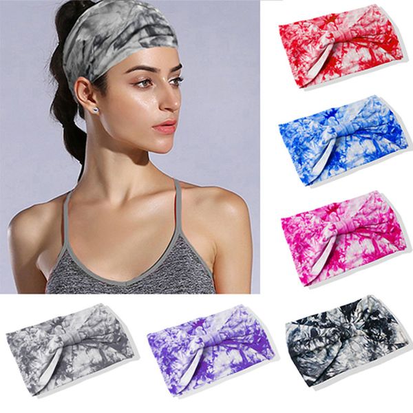 30 Farbe Krawatte Farbstoff Boho Breite Baumwolle Stretch Frauen Stirnband Fascinator Haarschmuck Turban Headwear Bandage Hair Bands Bandana Kopfschmuck