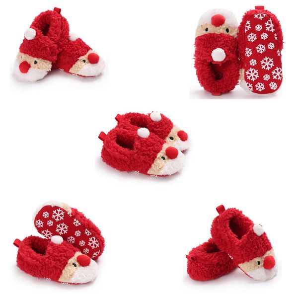 

2019 fashion christmas warm baby slippers newborn first walkers prewalker xmas baby girls booties winter boy shoes