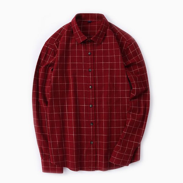

quality plaid cotton 100% retro casual shirt new autumn red checkered men shirts long sleeve chemise homme male check shirts, White;black