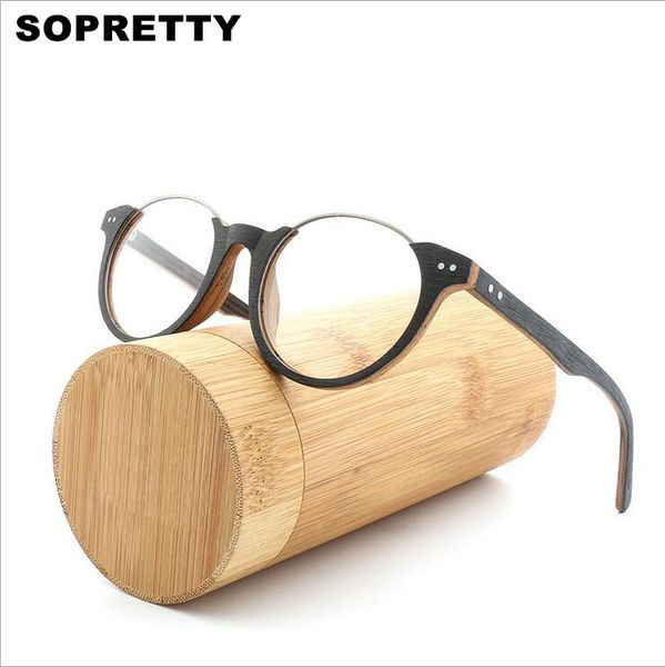 

sopretty retro acetate round glasses half frames students spectacle eyewear frame for men & women ( imitation wood grain ) so19, Silver