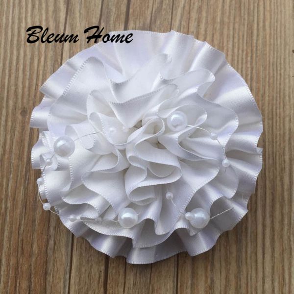 

bleum home 2pcs russian students present boutique white flower elastic rubber bands bows girls hair scrunchy children, Slivery;white