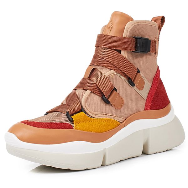 

cross-tied women ankle boots slip on platform motorcycle ankle boots winter wedges shoes woman 2 colors, Black