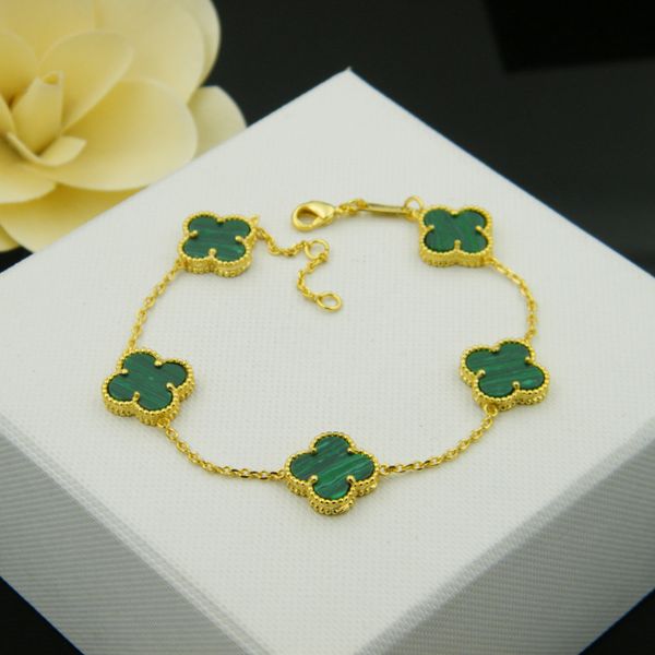 

flower with five flower nature stone pendant bracelet for women wedding gift jewelry pink agate blue turquoise ps6219, Golden;silver