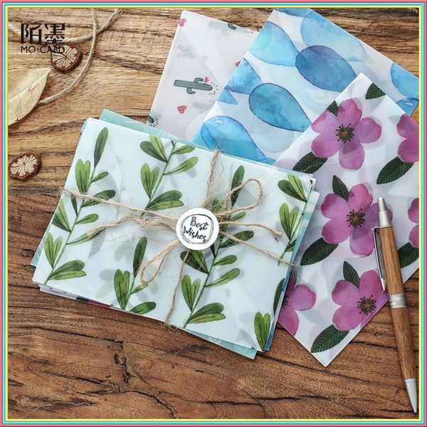 

3 шт. красочные цветы шаблон прозрачный лакмусовая бумага конверт подарок на свадьбу корейский канцелярские наклейки 03243