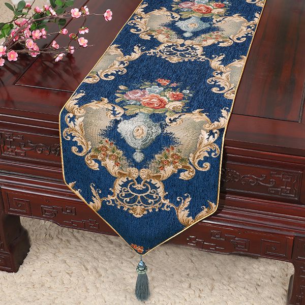 

modern elegant jacquard european table runners for wedding christmas party table decoration high end rectangle table cloth 200 x 33 cm