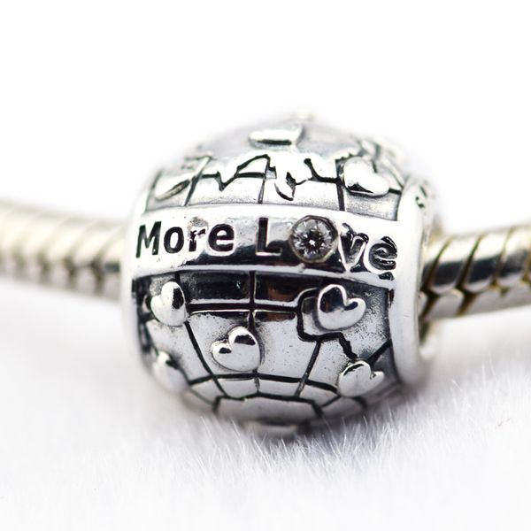 

pandulaso 2018 club charm more love valentine's day fit charms 925 silver bracelets beads for jewelry making woman diy fashion beads, Black